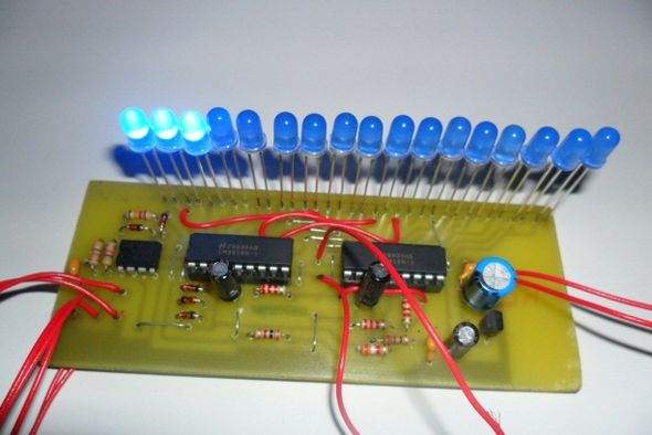 LED VU Meter Circuit LM3916 17LED Electronics Projects Circuits