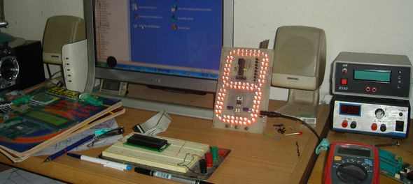 màn hình-test-PCB-đèn LED 7-segment-LED-