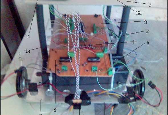 Robot-dc-motor-L298-isis-sharp-gp2y0d340k-cảm biến-Proteus-robot