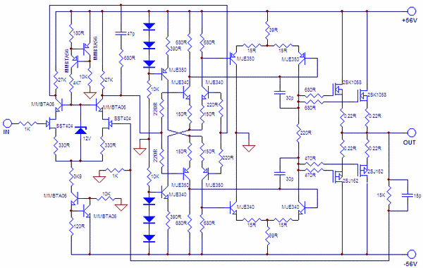 Power Amp Circuit Schematic
