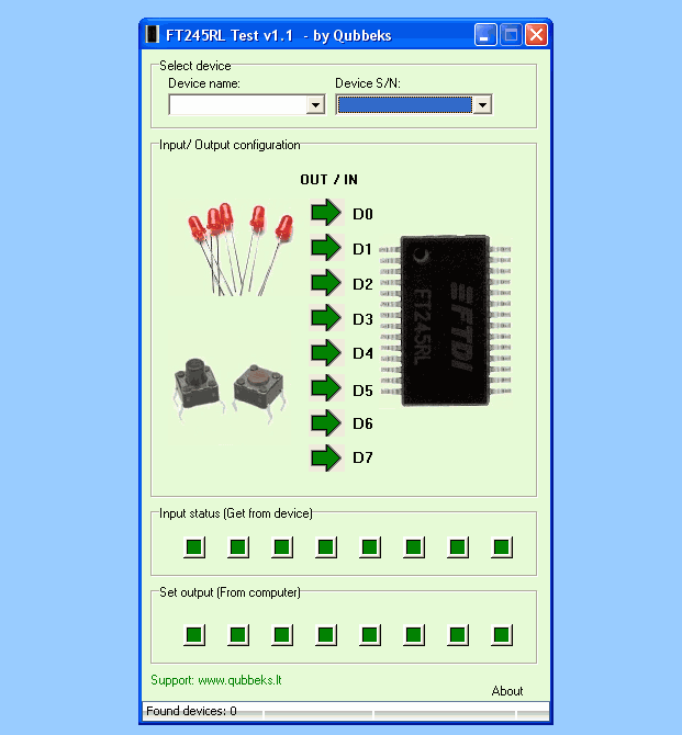 FT245R USB control program and application circuit ...