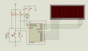 PIC16F84A 0-9999 counter circuit