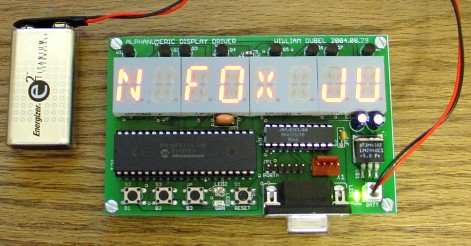 Alphanumeric Display Drivers Circuit with PIC16F874 Hi tech C