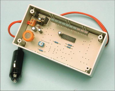Alcoholmeter Circuit  with MG3 Sensor LM3914 LED Display Indicator