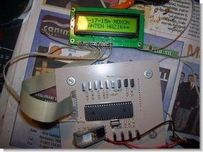 Antenna control ccs c with 16f877 button with LCD display