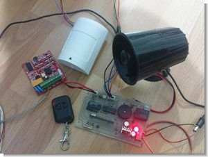 PT2260  PIR Detector Remote Control Project Alarm  Circuit PIC16F628