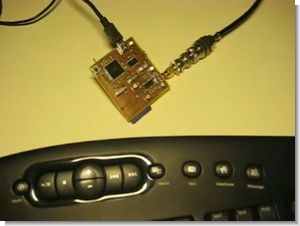 27 MHz Wireless Keyboard SPY Circuit Atmel  ATmega64