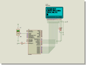 PIC16F877 LM35DZ Graphic LCD Temperature Meter  Proton ide