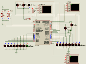 RS232 port Control Board PIC18F452  Microcontroller