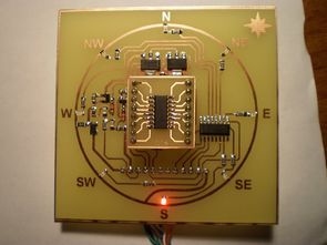 Electronic Compass Circuit KMZ52 Magnetic Field Sensor