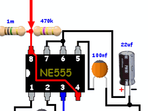 Timer Touch Switch Circuit 555