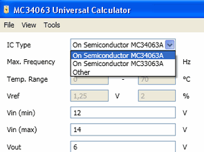 Calculation Program MC34063A MC33063A
