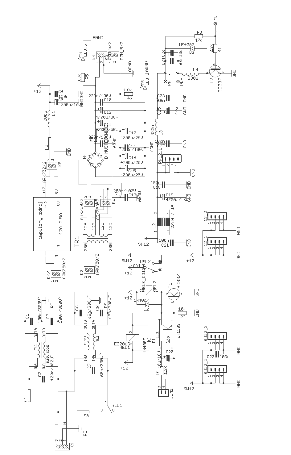 Digital Class D Amplifier Circuit Tas5706a Pcm1850a