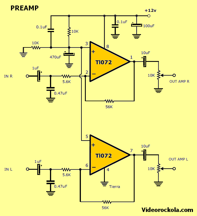 tl072-preamplifier-circuit-schemetic