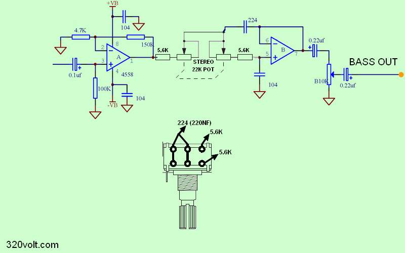 2 1 Preamp Bass Filter Circuit 4558