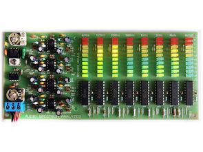 LM3915 80 LED Audio Spectrum Analyzer Circuit
