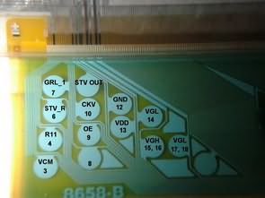 LCD Repair COF Chip Diagrams