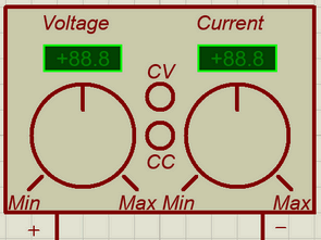 Proteus Adjustable DC Power Supply Models Library