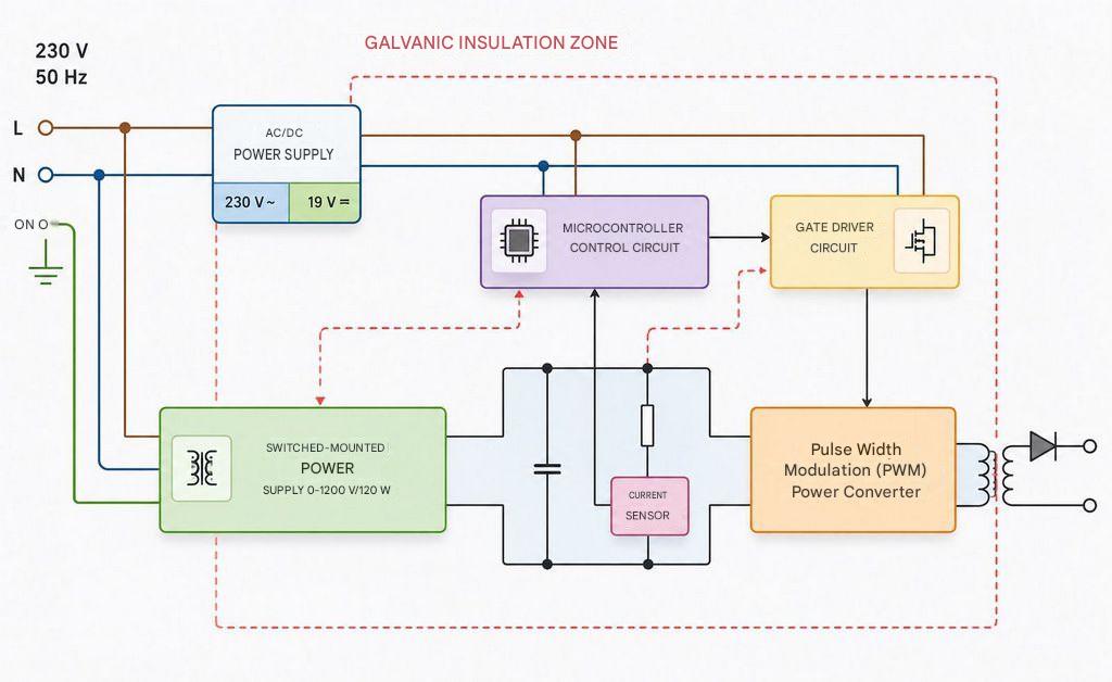 1200v main power stage or general block diagram electroporation power supply 120w