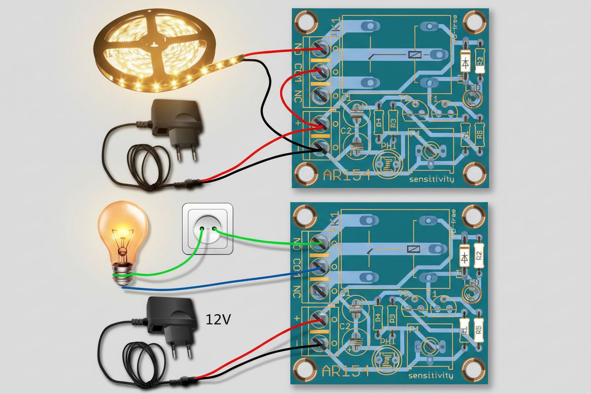 Automatic Dark Light Switch LDR Relay Simple Circuit