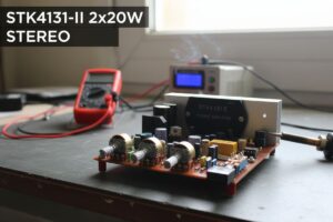 STK4131-II 2x20W Stereo Amplifier BC109 Tone Control, Loudness and NE555 Delay Circuit