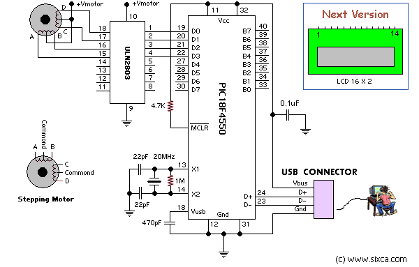 control-stepping-motor-via-usb-interface-schematic