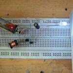 1,5v 3v dc-dc Konvertör Pil ile beyaz led yakma
