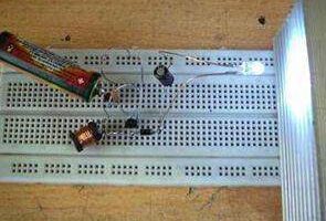 1,5v 3v dc-dc Konvertör Pil ile beyaz led yakma