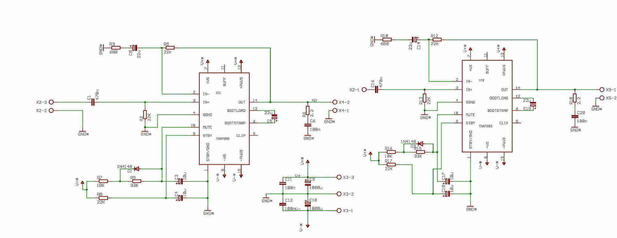 TDA7293 Stereo 100W Amplifier Circuit - Electronics ...