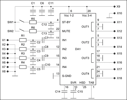 TDA73XX Series Car Amplifier Circuits - Electronics ...