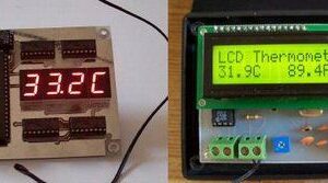 AT89S52 Termistor Termometre LCD Display