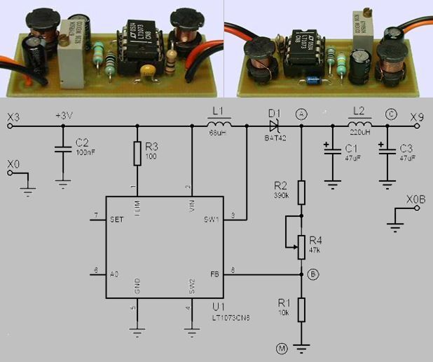 lt1073-3v-to-9v-step-up-dcdc-converter-circuit