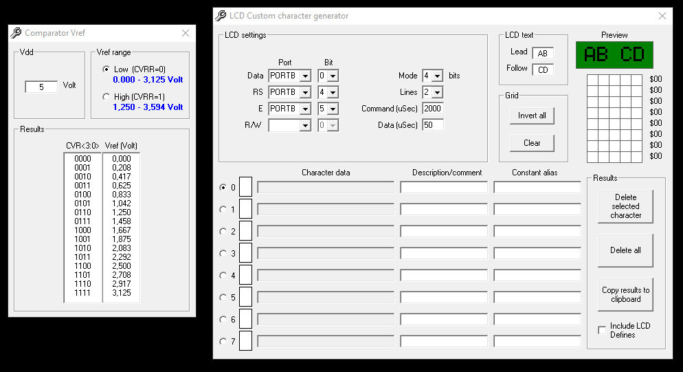 PIC Multi Calculator 4 vref-ve-lcd-custom-character-hesaplari-icin-pratik-ucretsiz-yardimci-program
