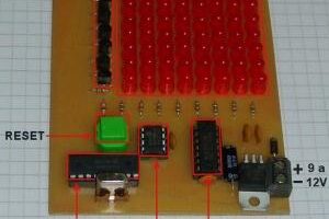PIC16F628A 24C256 Eeprom ile Matrix 8X8 Led Efekt CCS
