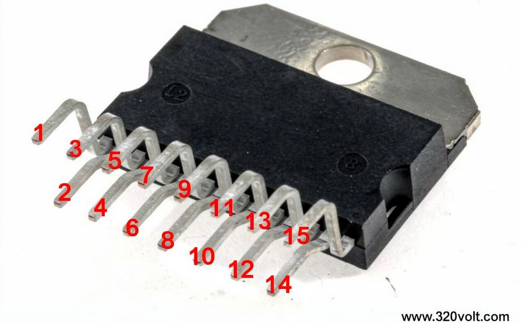 tda7377 pin connectors tda7377 bacak baglantilari