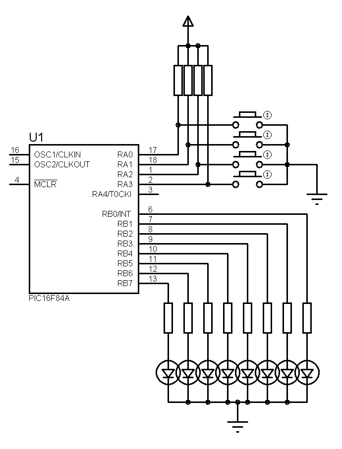 circuit-pic16f84-ile-buton-kontrollu-led-efekt-devresi