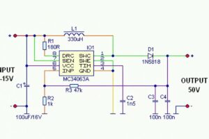 MC34063 ile 50 volt 120ma DCDC Konvertör