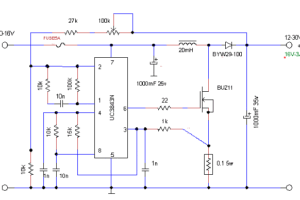 UC3843 10-16V Giriş 12-30V Çıkış DCDC Konvertör
