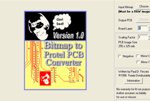 Bitmap (BMP) Protel PCB converter