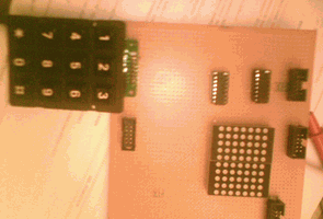 3X4 Keypad Kontrollü 5X7 Dot Matris Led Kayan Yazı
