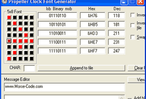 5×7 Led Display Font Editör Program