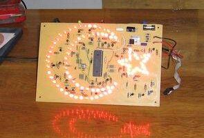 PIC 16F877 Ledli Efekt Devresi 94 Led Ay Yıldız