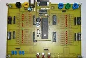 Microchip PIC16F877 Test Deney Kartı
