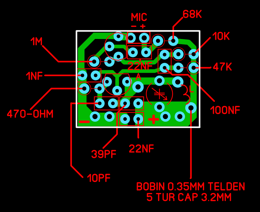 Pcb Board 100 150m Basit Mini Fm Verici Devresi 9v Layout