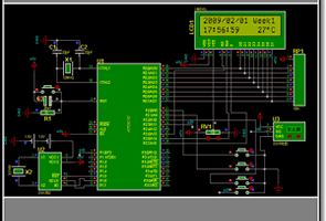 AT89C52 DS1302 DS18B20 LCD Tarih Saat Sıcaklık