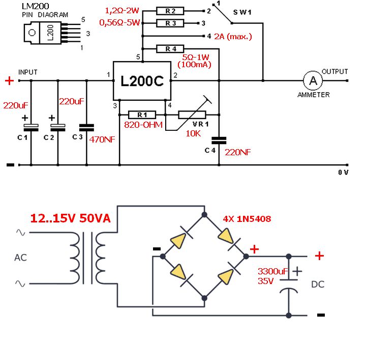 rust removal power supply electrolysis circuit schematic