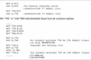 8051 Programlama yapısı bilgiler örnekler