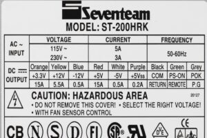 Seven Team ST 200HRK ATX UTC51494 UC3843 Switching Power Supply