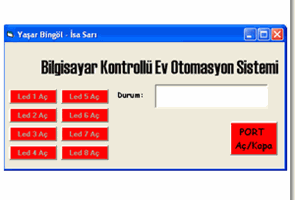 PIC16F877 bilgisayar kontrollü ev otomasyonu vbasic