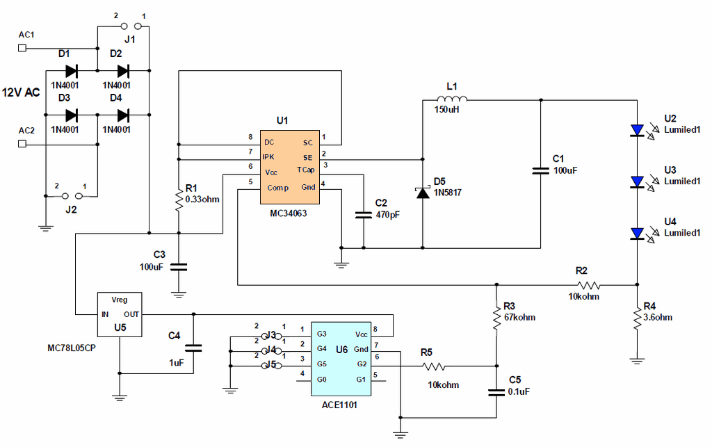 mc34063-acdc-buck-demo-board-350ma-led-driver-circuit